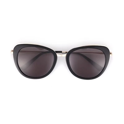 Cat Eye Women Acetate Metal Sunglasses
