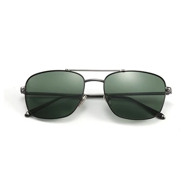 Classic Double Bridge Metal Sunglasses
