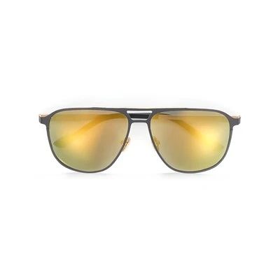 Double Bridge UV Protection Metal Sunglasses