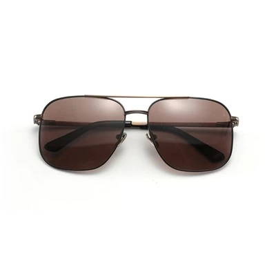 Modern Pilot Double Bridge Metal Sunglasses